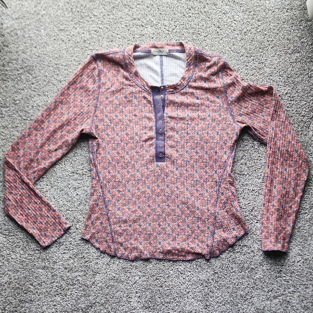 NATURAL LIFE Pink and Purple Patterned Long Sleeve Tee
